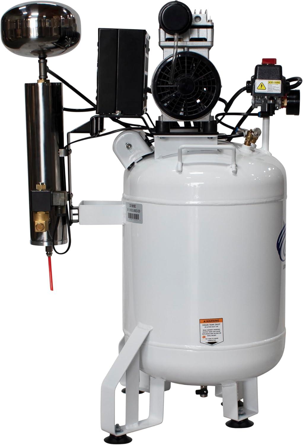 image:imageCalifornia Air Tools 10010DC Ultra Quiet amp OilFree 10 hp 100 gallon Steel Tank Air Compressor with Air Drying System White