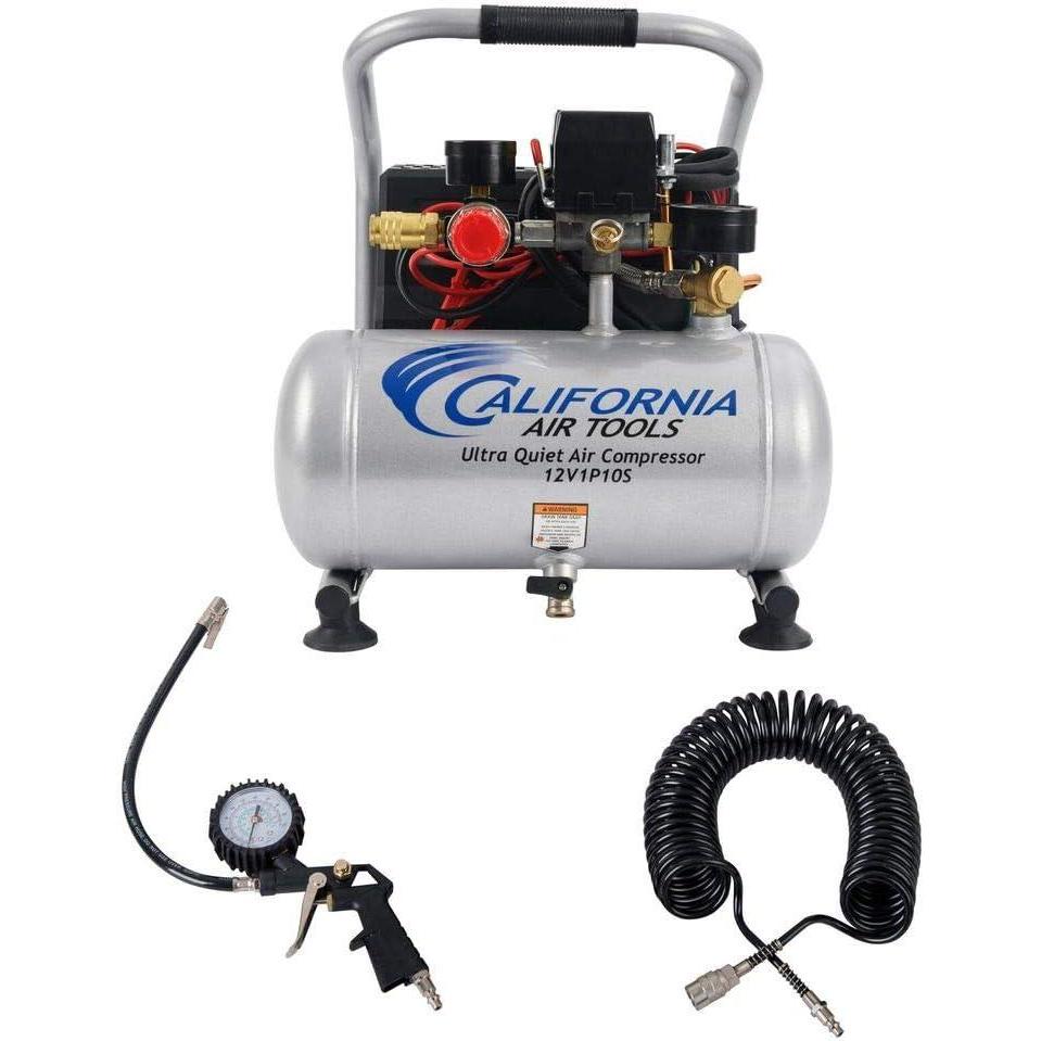 image:imageCalifornia Air Tools 12V1P10S Light amp Quiet 12 Volt 10 Gal Steel Tank Portable Air Compressor