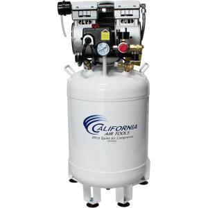 California Air Tools 10010DC Ultra Quiet & Oil-Free 1.0 hp 10.0 gallon Steel Tank Air Compressor with Air Drying System, White
