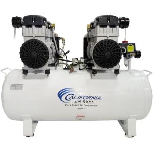 California Air Tools 20040C Powerful 4.0 HP Ultra Quiet and Oil-Free Air Compressor, 20 Gallon Tank, 75 dB Noise Level, White, 220v 60hz(4 Hp w/80% Dry Air  Auto Drain)