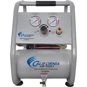 California Air Tools CAT-1P1060SP Light & Quiet Portable Air Compressor, Lightweight, Ultra Quiet, Oil-Free, 1 Gallon Steel Tank, .6 HP, 56 dBA Noise Level(Silver)