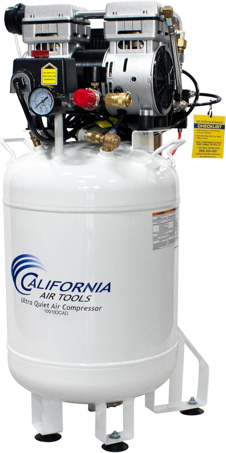 image:imageCalifornia Air Tools 10010DCAD Ultra Quiet amp OilFree Steel Tank Air Compressor with Drying System and Auto Drain Valve 10 gallon
