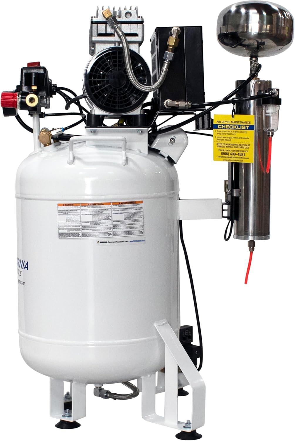 image:imageCalifornia Air Tools 10010DCAD Ultra Quiet amp OilFree Steel Tank Air Compressor with Drying System and Auto Drain Valve 10 gallon
