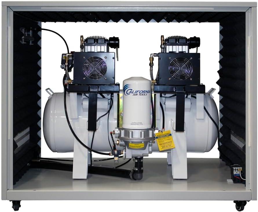 image:imageCalifornia Air Tools 20040DSPCAD 40 HP Ultra Quiet and OilFree Air Compressor 20 Gallon Tank 65 dB Noise Level with 80 Air Drying System and Automatic Drain in Soundproof Cabinet 220V 60HzCabinet 98 Dry Air wAuto Drain