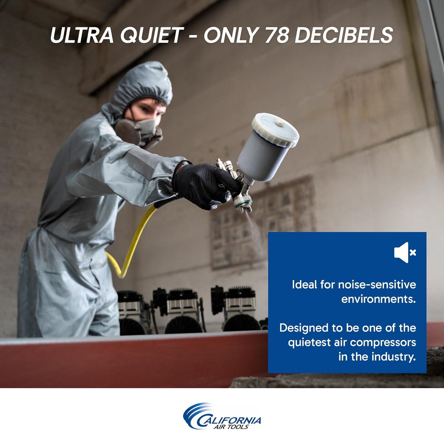image:imageCalifornia Air Tools 20060DCC Powerful 60 HP Ultra Quiet and OilFree Air Compressor 20 Gallon Tank 78 dB Noise Level with 98 Air Drying System 220V 60Hz Off White6 Hp Auto Drain