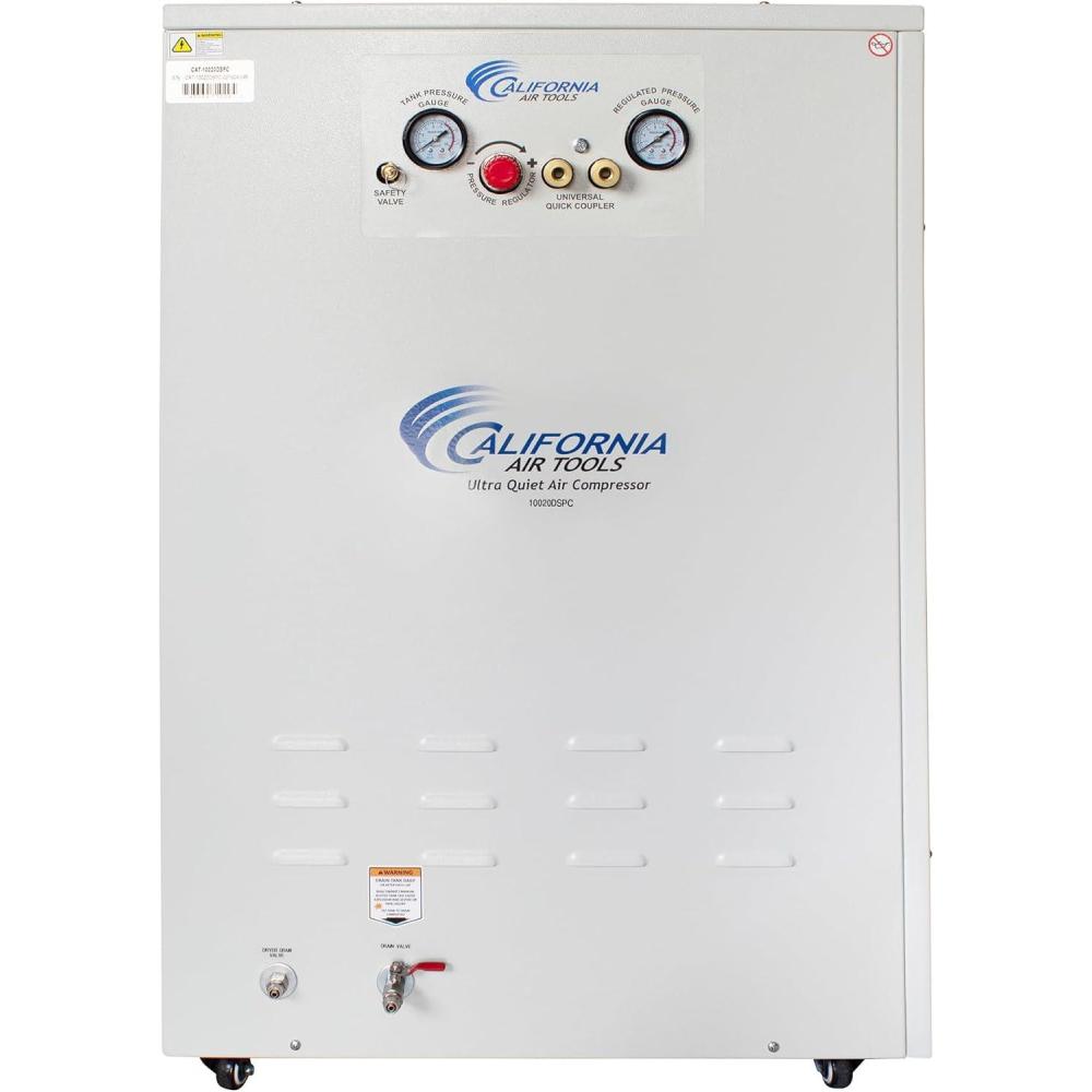 image:imageCalifornia Air Tools 10020DSPC 20 HP Ultra Quiet and OilFree Air Compressor 10 Gallon Tank 58 dB Noise Level in Sound Proof Cabinet with 80 Air Dryer and AftercoolerCabinet 80 Dry Air