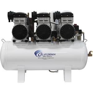 California Air Tools 20060DCC Powerful 6.0 HP Ultra Quiet and Oil-Free Air Compressor, 20 Gallon Tank, 78 dB Noise Level, with 98% Air Drying System, 220V / 60Hz, Off White(6 Hp  98% Air Dryer)
